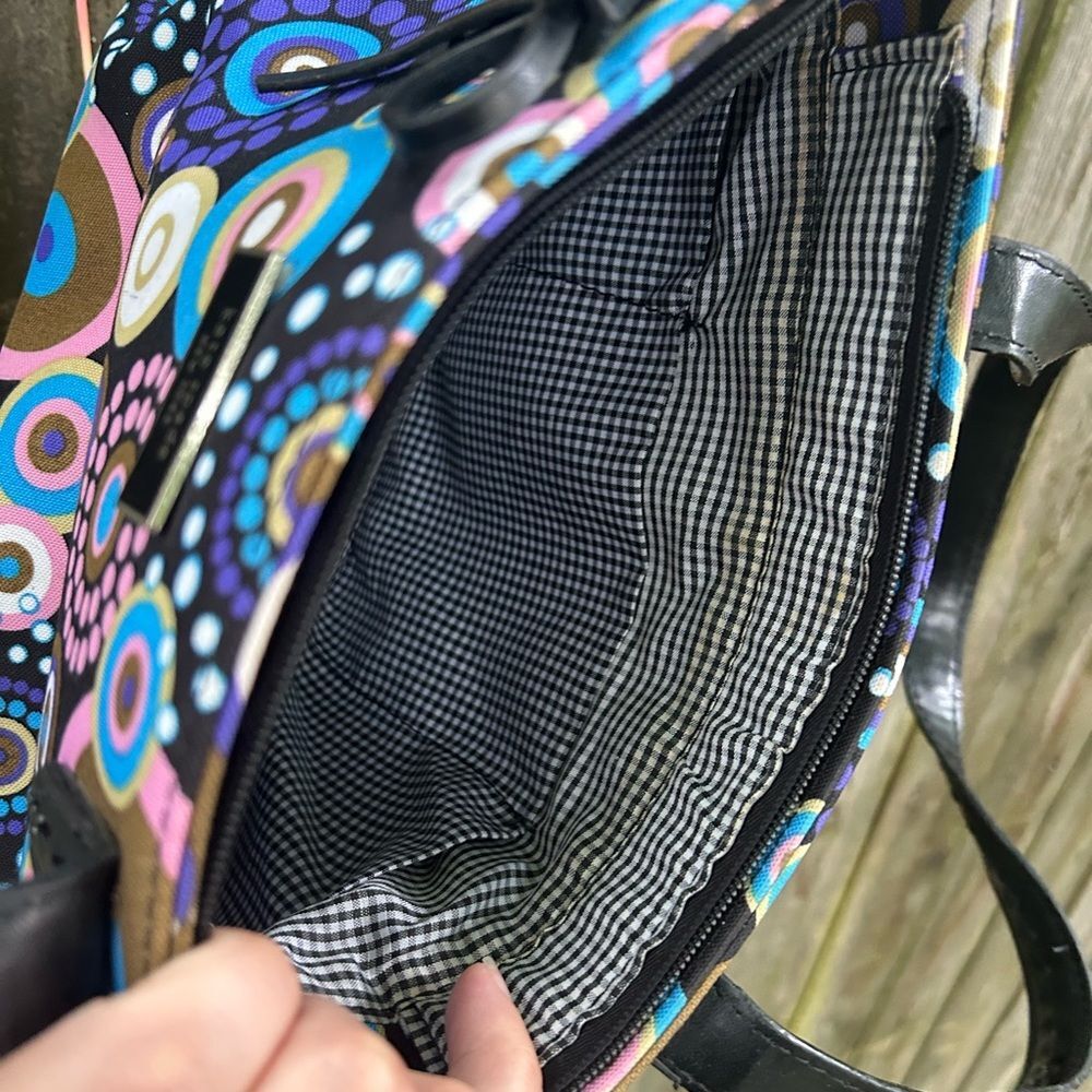 Vintage y2k 2000s Kate Spade multicolor purple pink blue brown shoulder bag purs - Picture 8 of 10